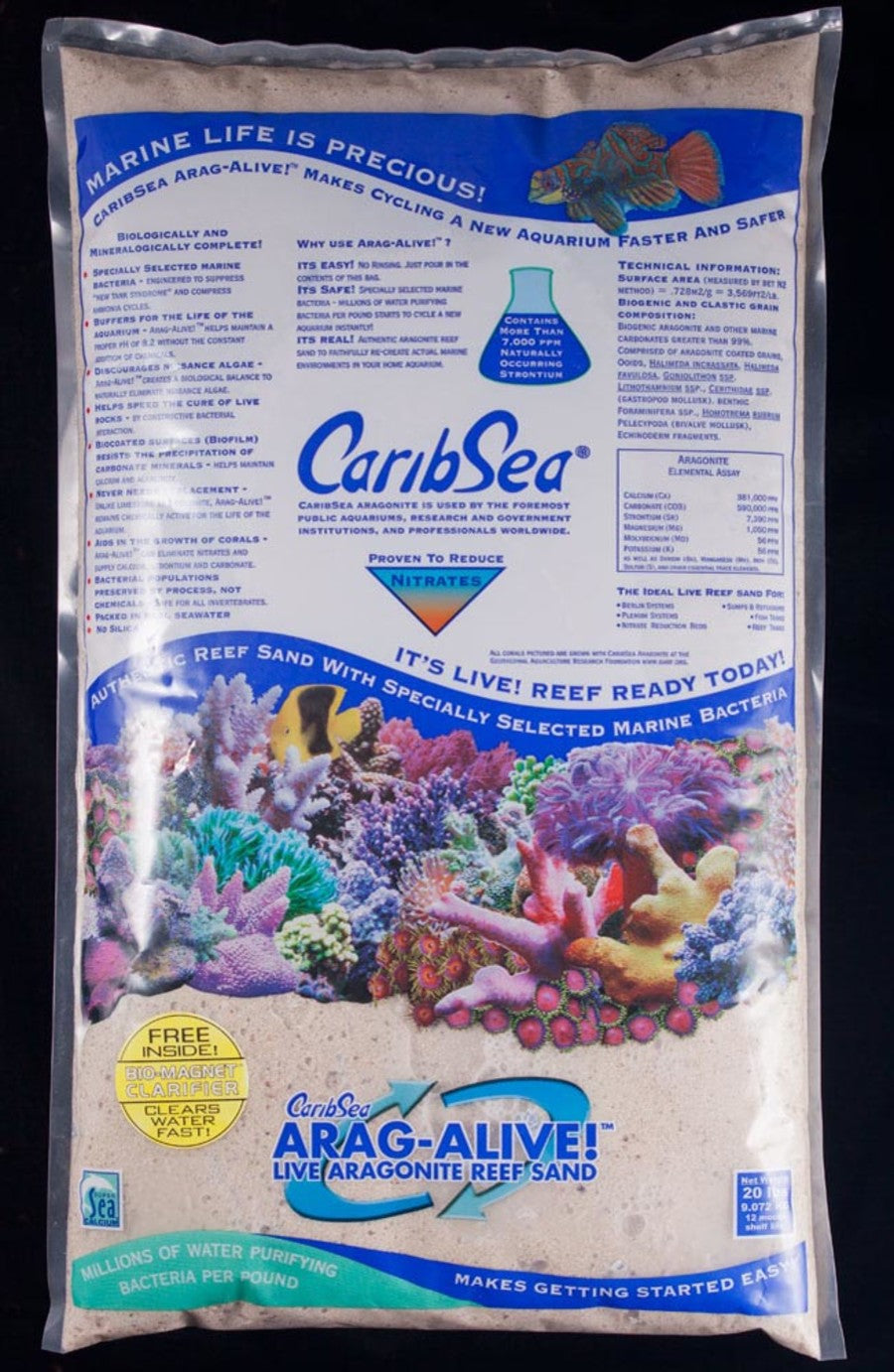 CaribSea Arag-Alive Fiji Pink Aquarium Sand 20lb