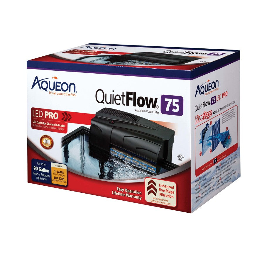 Aqueon QuietFlow LED PRO Aquarium Power Filter
Size 75