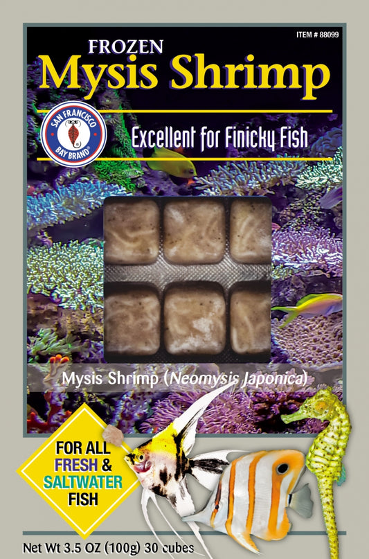 Frozen mysis shrimp (30 cubes, 3.5 oz) - San Francisco
Bay Brand