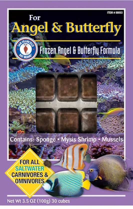 Frozen Angels & Butterfly Formula Fish Food (30 cubes, 3.5 oz) - San Francisco Bay Brand